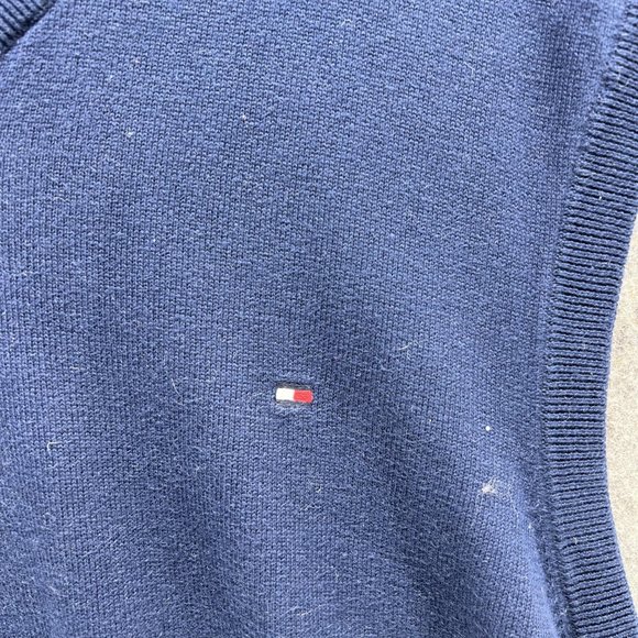 Tommy Hilfiger Sweater Men XXL Adult Blue Navy Outdoors Sleeveless Logo - Picture 5 of 10